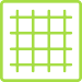 A square foot grid of land icon